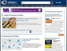 Tablet Screenshot of codeguru.com